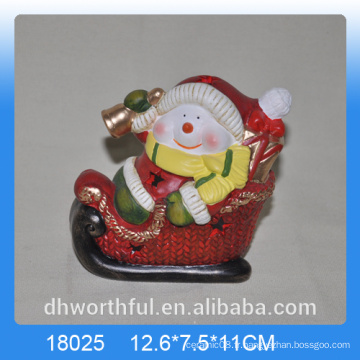 Figurine de neige en céramique décoration de Noël